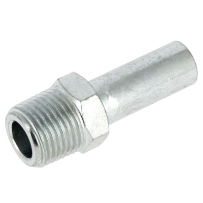 Photo of BONFIX press fitting galvanized steel push-in coupling male thread 12mm x 1/2inch MR
