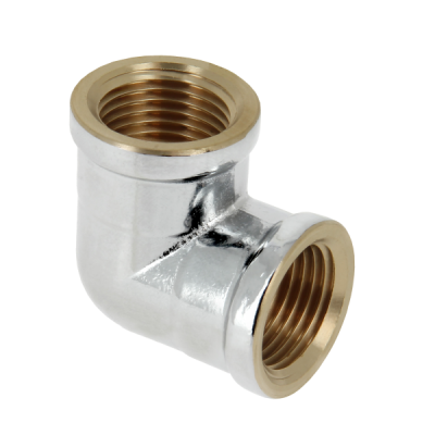 BONFIX messing verchroomd draadfitting bocht 90 graden 1/2inch RpRp