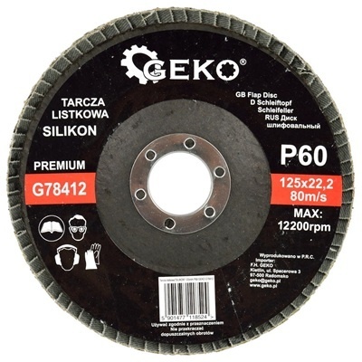 Foto van Geko Silicium Carbide lamellenschijf 125mm P60 - per stuk