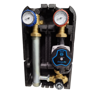 Foto van EnergyBy complete pompgroep DN25 met circulatiepomp 180 mm en thermostatisch mengventiel (25–50 °C)