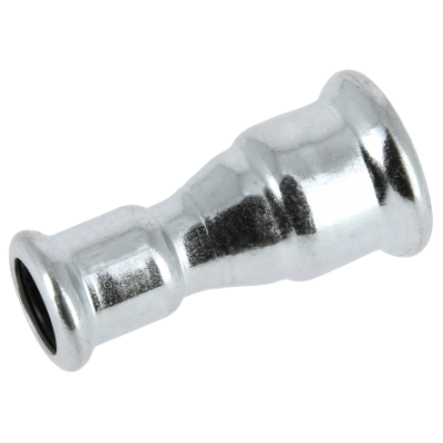 BONFIX press fitting galvanized steel straight reduced coupling 15mm x 12mm FF Photo of BONFIX press fitting galvanized steel straight reduced coupling 15mm x 12mm FF