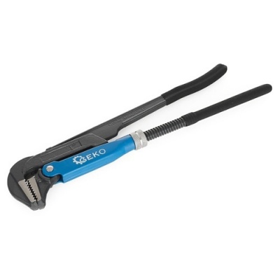 Photo of Adjustable pipe wrench 1 inch – 90° angle – CrV steel – Rubber grip