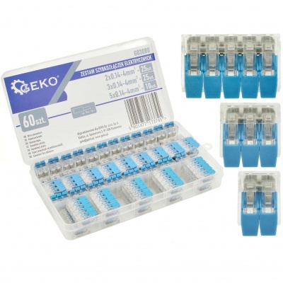 Foto van GEKO Lasklemmen Assortimentsdoos – Complete Set voor Elektrische Verbindingen (60 stuks)