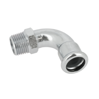 BONFIX press fitting galvanized steel elbow 90 degrees external thread 1/2inch x 15mm FR Photo of BONFIX press fitting galvanized steel elbow 90 degrees external thread 1/2inch x 15mm FR