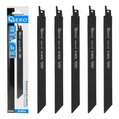 GEKO 5-Piece Reciprocating Saw Blades – For Metal Photo of GEKO 5-Piece Reciprocating Saw Blades – For Metal