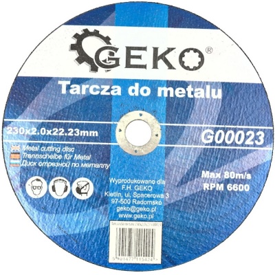 Foto van Doorslijpschijf voor metaal 230 x 2,0 x 22,23 mm (metaalschijf) - 25 stuks