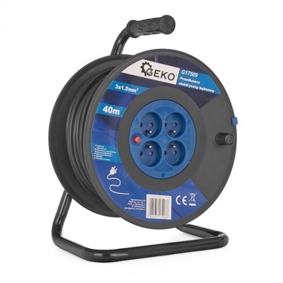 Foto van Elektrische Kabelhaspel 40 m – 4 Stopcontacten – 230V – 3x1.5mm² - GEKO