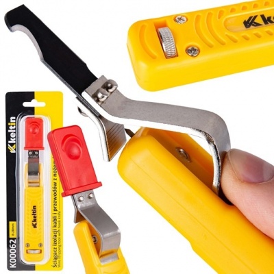 Foto van Professionele kabelstripper 8–28 mm met haakmes en dubbelzijdig blad