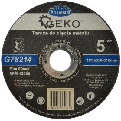 Foto van Doorslijpschijf premium voor metaal 125 x 2,0 x 22,2 mm (metaalschijf) - 10 stuks