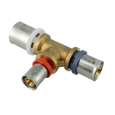 BONFIX Alu-pers messing persfitting T-stuk verloop 25mm x 16mm x 20mm FFF