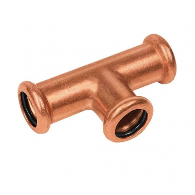 BONFIX press fitting red copper Tee reduced 28mm x 16mm x 28mm FFF Photo of BONFIX press fitting red copper Tee reduced 28mm x 16mm x 28mm FFF