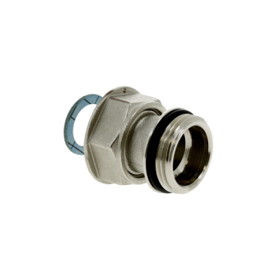 Foto van BONFIX messing draadfitting kogelkraan pompkoppeling met O-ring 1inch x 1inch RRp