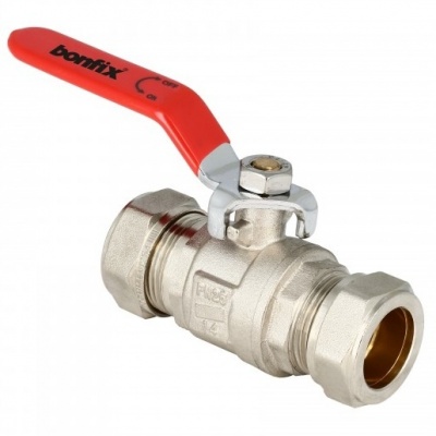 Foto van BONFIX messing kogelkraan met knelfitting 35mm FF