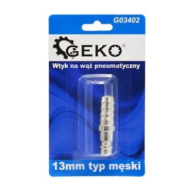 Photo of GEKO Compressed Air Plug Nipple External Thread 13 mm (Brass)