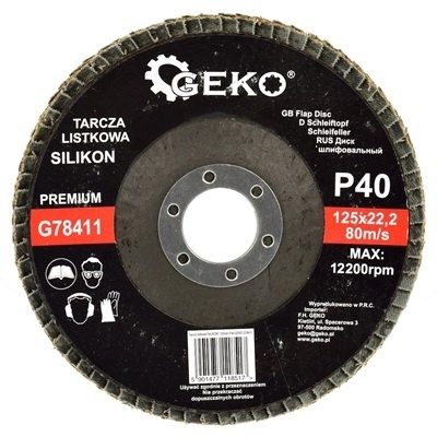 Foto van Geko Silicium Carbide lamellenschijf 125mm P40 - per stuk