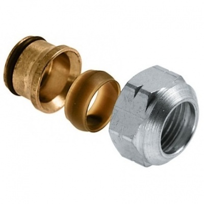 BONFIX C-steel compression fitting connection set copper/steel 209 - 15mm Photo of BONFIX C-steel compression fitting connection set copper/steel 209 - 15mm
