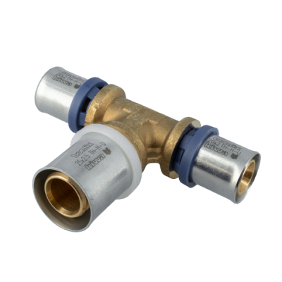 BONFIX Alu-pers messing persfitting T-stuk verloop 20mm x 25mm x 20mm FFF