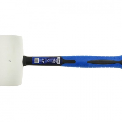 Foto van Professionele rubber hamer met antislip grip 900g