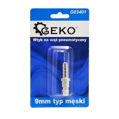Photo of GEKO Compressed Air Plug Nipple External Thread 9 mm (Brass)