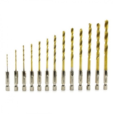 Foto van GEKO 13-delige HSS Boor Set – TiN Gecoat | 1,5-6,5 mm