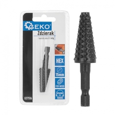 Photo of GEKO Wood Rasp, Conical, 15 mm, HEX – 10,000 RPM