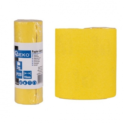 Photo of GEKO Sandpaper Roll P120 – 115 mm x 3 m – For Sanding