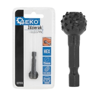 Photo of GEKO Wood Rasp, Spherical, 15 mm, HEX – 10,000 RPM