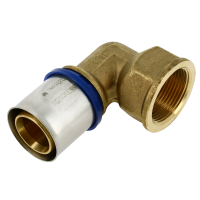 BONFIX Alu-pers messing persfitting bocht / knie binnendraad 40mm x 1 1/4inch FRp