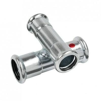 BONFIX press fitting galvanized steel cross-over coupling 22mm x 15mm FFFF
