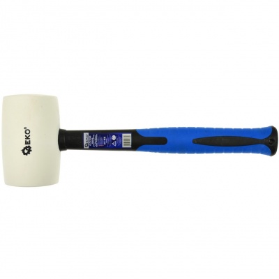 Foto van Professionele rubber hamer met antislip grip 680g