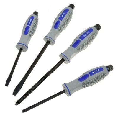 GEKO 4-delige schroevendraaierset – CrV-staal | Platte en Kruiskop schroevendraaiers Foto van GEKO 4-delige schroevendraaierset – CrV-staal | Platte en Kruiskop schroevendraaiers