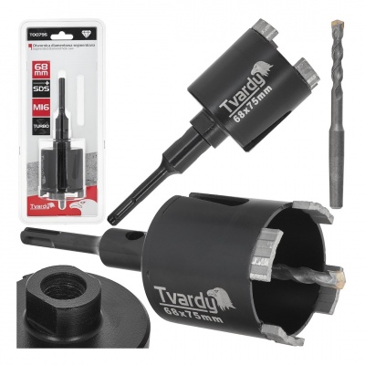 Foto van Tvardy Diamant Segmentkroonboor Gatenzaag Turbo 68 mm – SDS-Plus M16