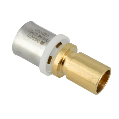BONFIX Alu-pers - messing perskoppeling - insteekkoppeling insteekverloop 25mm x 22mm MF Foto van BONFIX Alu-pers - messing perskoppeling - insteekkoppeling insteekverloop 25mm x 22mm MF