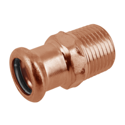 BONFIX press fitting red copper male adapter 35mm x 1 1/2inch FR BONFIX press fitting red copper male adapter 35mm x 1 1/2inch FR