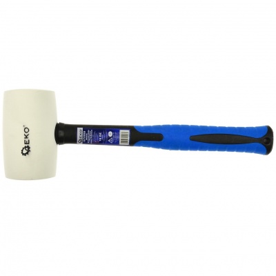 Foto van Professionele rubber hamer met antislip grip 450g