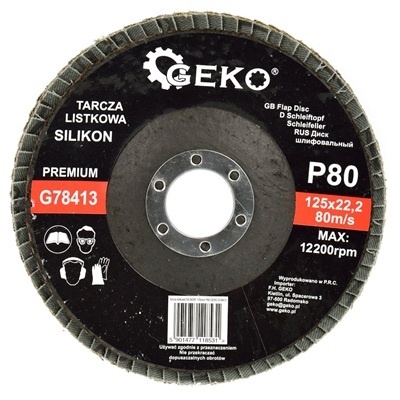 Foto van Geko Sillicium Carbide lamellenschijf 125mm P80 - per stuk