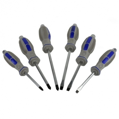 GEKO 6-delige schroevendraaierset – CrV-staal | Platte en Kruiskop schroevendraaiers Foto van GEKO 6-delige schroevendraaierset – CrV-staal | Platte en Kruiskop schroevendraaiers