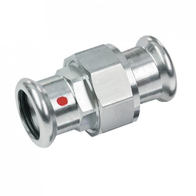 BONFIX press fitting galvanized steel 3-piece coupling 28mm x 28mm FF