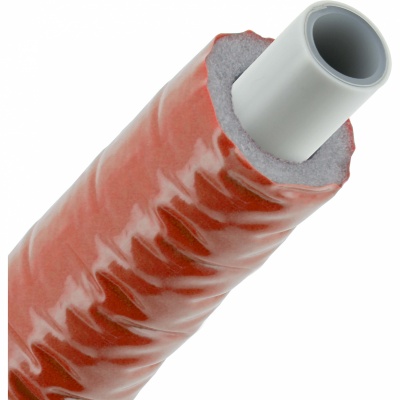 BONFIX Alu-press - multilayer pipe 25mm x 2,5mm with 6mm red insulation - roll 50m