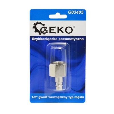 Photo of GEKO Compressed Air Plug Nipple Internal Thread 1/2 inch (Brass)