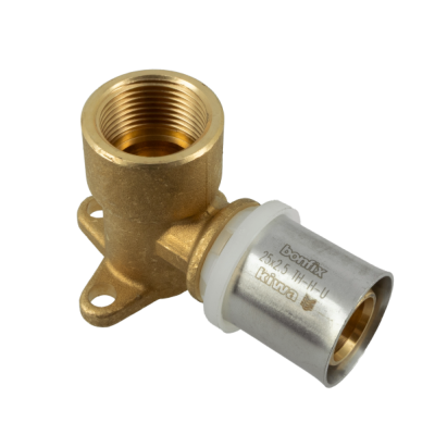 BONFIX Alu-pers messing persfitting muurplaat 25mm x 3/4inch FRp