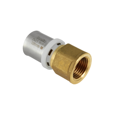 BONFIX Alu-pers - messing perskoppeling / persfitting - schroefbus 1/2inch x 25mm FRp