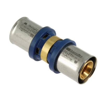 BONFIX Alu-pers - messing perskoppeling / persfitting - verloopkoppeling recht 50mm FF