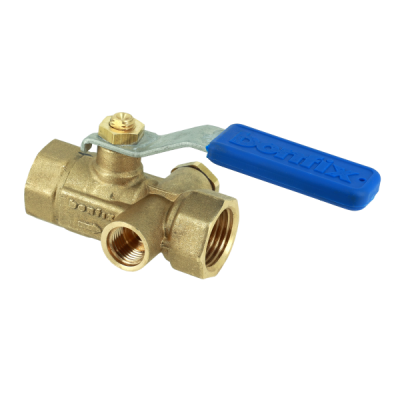 Foto van BONFIX messing draadfitting kogelkraan met aftap 3/4inch RpRp