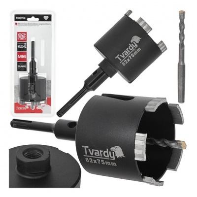 Foto van Tvardy Diamant Segmentkroonboor Gatenzaag Turbo 82 mm – SDS-Plus M16