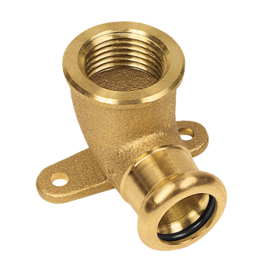 Photo of BONFIX press fitting red copper silicium wall plate 22mm x 3/4inch FRp