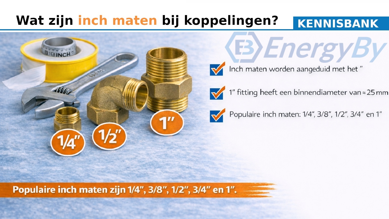 Inch maten koppelingen uitleg
