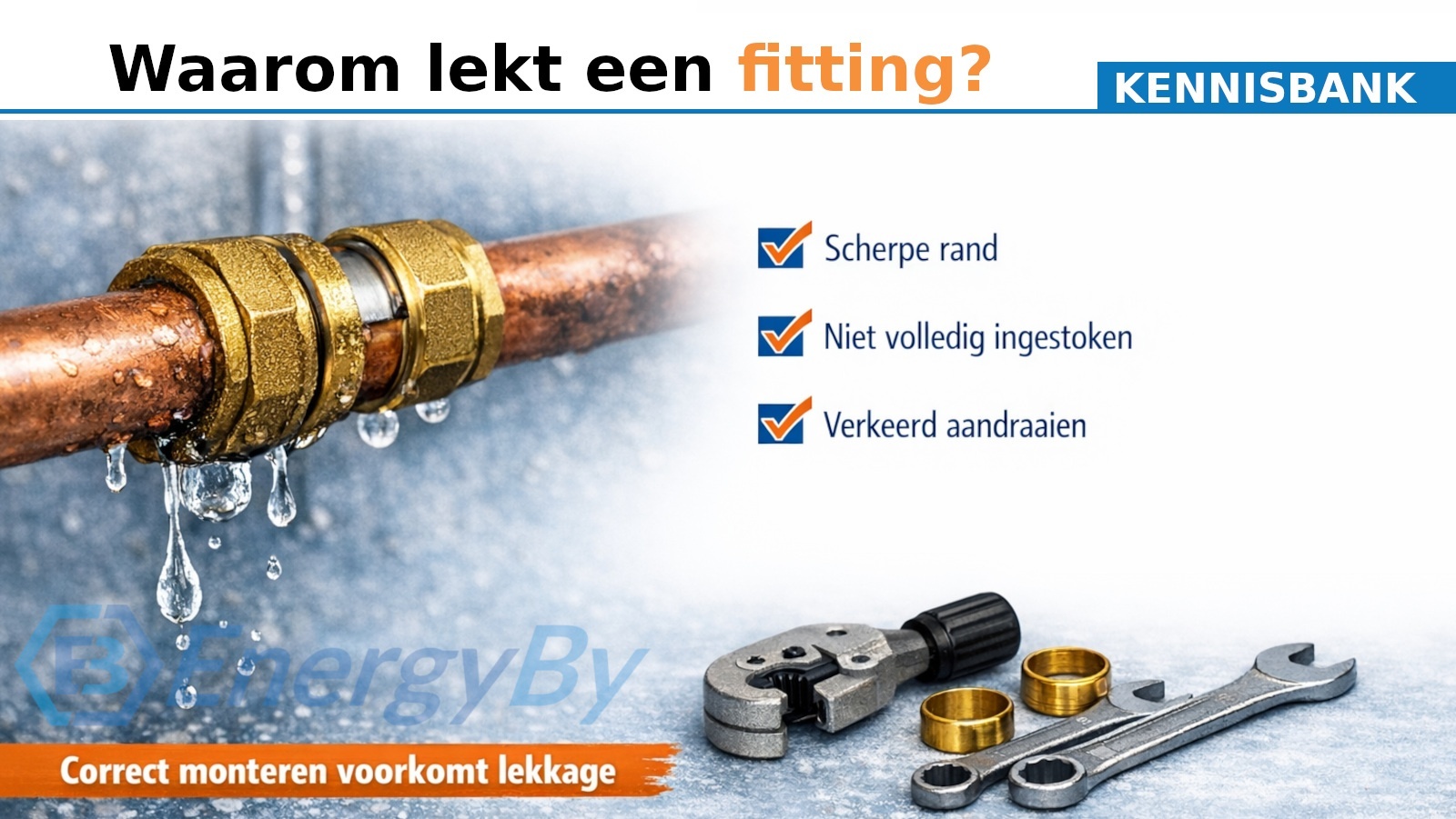 Waarom lekt een knelfitting?
