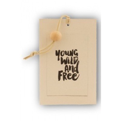 Houten kaart: Young wild and free Houten kaart: Young wild and free