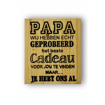 Wandbord voor papa Wandbord voor papa